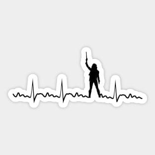 Wynonna Earp Heartbeat - Black  #Win4Wynonna Sticker